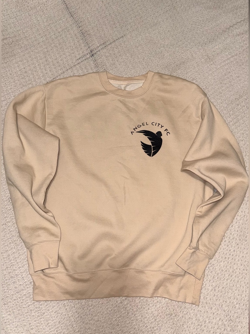 Angel City FC Beige Crewneck Sweatshirt